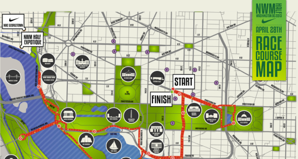 The Nike DC Half-Marathon Course