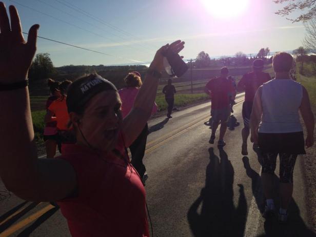 Jamie Helsen photobombs a picture of the Bay over the hill.